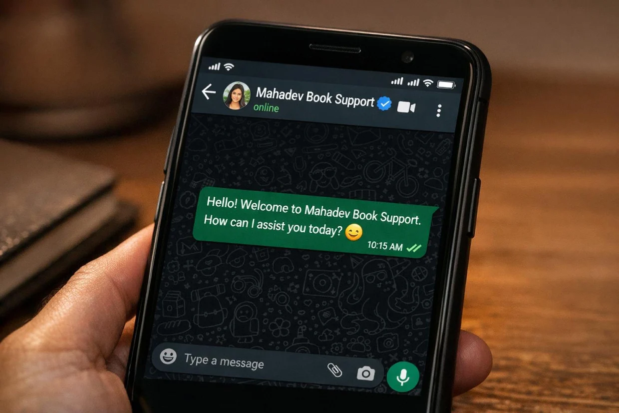 Mahadev Book WhatsApp number active support conversation