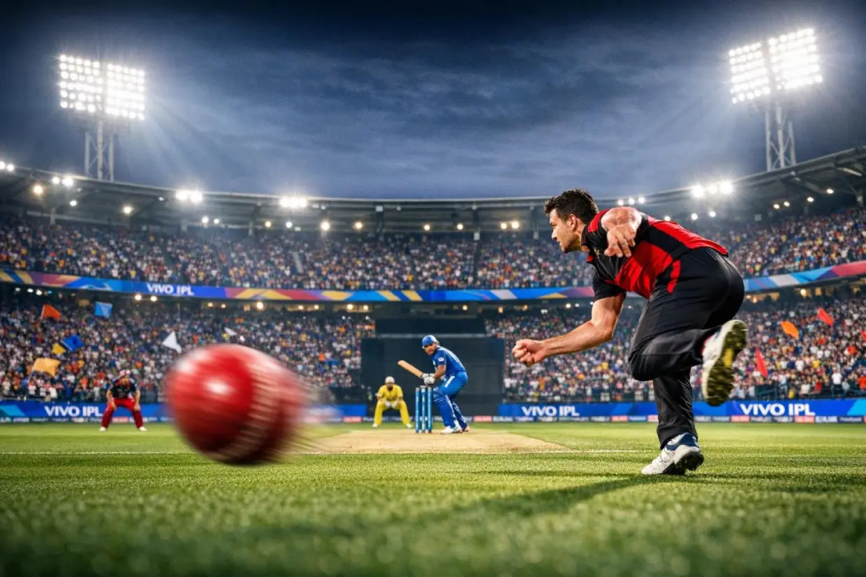 Live IPL match where online cricket betting markets are active